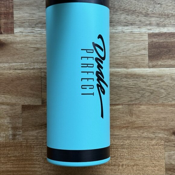 NWT Dude Perfect 24oz Water Bottle Teal w Handle & Leakproof Lid Missing Charms - Picture 2 of 12